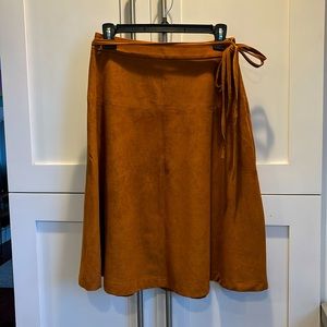 Faux Suede A-Line skirt